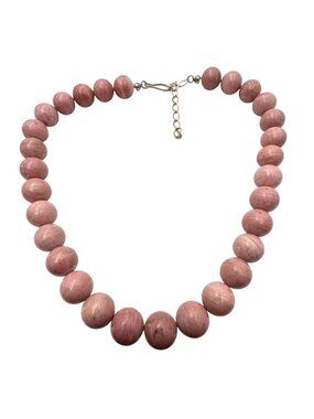 Jay King Necklace Mine Finds Pink Gemstone Sterling Silver Necklace 16 - 18"
